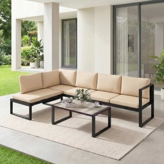 Conjunto Jardín 4 Piezas Sofá Exterior