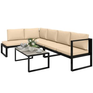 Conjunto Jardín 4 Piezas Sofá Exterior