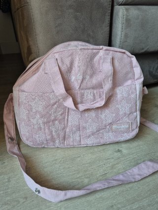 Bolso Mustela para carrito de bebé rosa