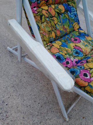 Tumbona plegable estampado floral