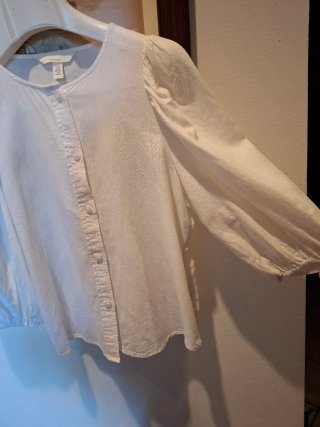 Blusa H&M bianca misto lino XS