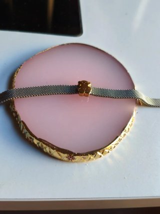 Pulsera Tous Acero y Oro Oso y enganches