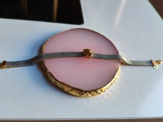 Pulsera Tous Acero y Oro Oso y enganches