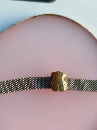 Pulsera Tous Acero y Oro Oso y enganches