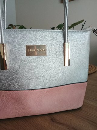 Bolso Bimba y Lola Rosa y Plateado
