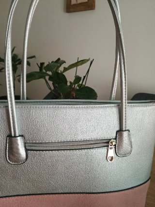 Bolso Bimba y Lola Rosa y Plateado