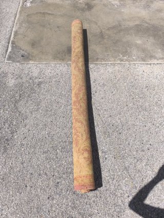 Alfombra clásica granate estilo francés 225x182 cm