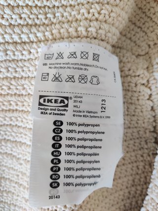 IKEA LIDAN 4 cestas crochet beige descatalogadas