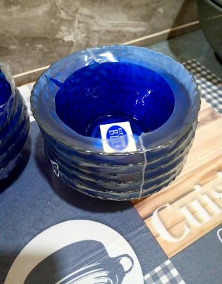 Set 15 Ciotole Vetro Blu