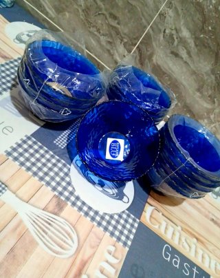 Set 15 Ciotole Vetro Blu