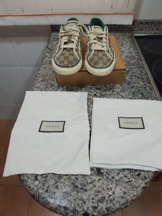 Sneakers Gucci Beige e Verde