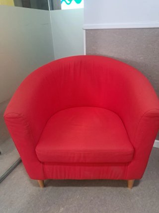 Sofá butaca rojo Ikea