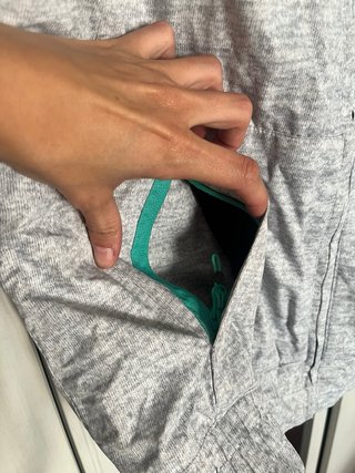 Chaqueta de Nieve Gris y Turquesa