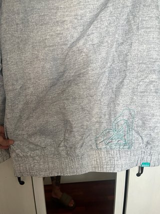 Chaqueta de Nieve Gris y Turquesa