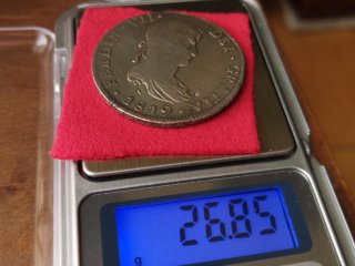 Moneda Plata 8 Reales 1819 Fernando VII Méjico