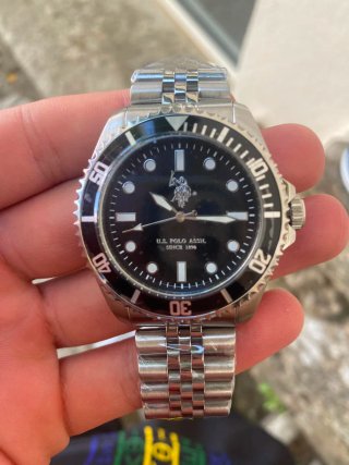Reloj U.S. Polo Assn. Negro y Plateado