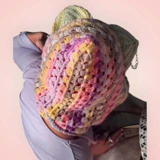 Capucha crochet multicolor