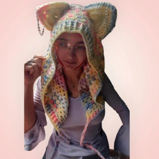 Capucha crochet multicolor