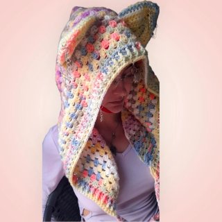 Capucha crochet multicolor