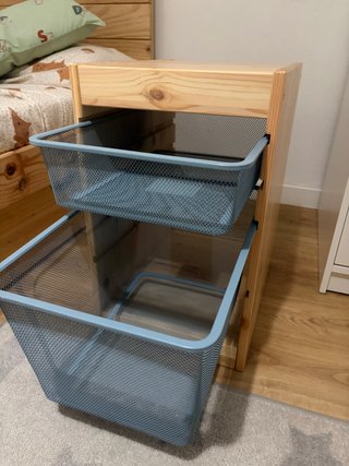 Mueble Cajonera Madera con Cestas Metálicas