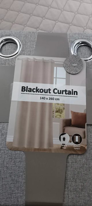 Cortinas Blackout Beige/Gris (2 uds)