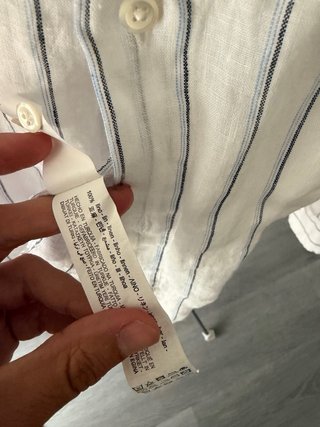 Camisa Lino Rayas Zara