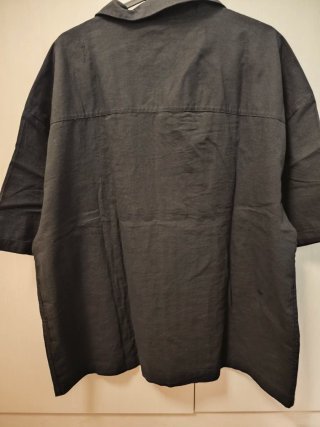 Camisa Negra Manga Corta Hombre