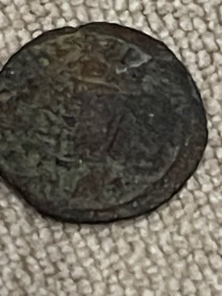 Lote 2 monedas cobre antiguas sin identificar