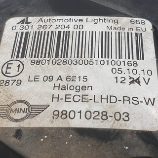FARO DERECHO MINI MINI COUNTRYMAN (R60) 2010-2017