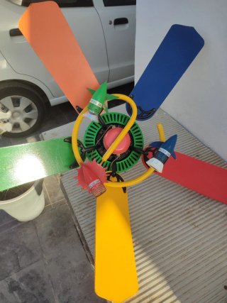 Lámpara Ventilador Techo Infantil Multicolor