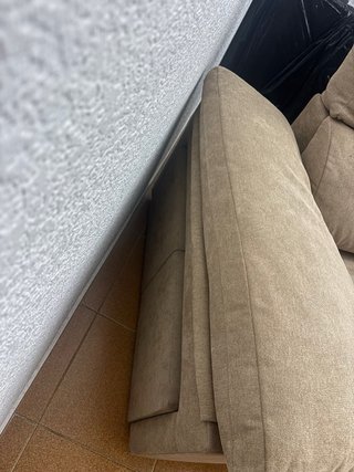 Sofá Chaiselongue marron claro  Tela