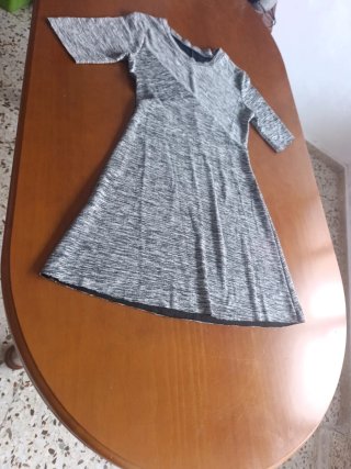 Vestido gris y negro talla S