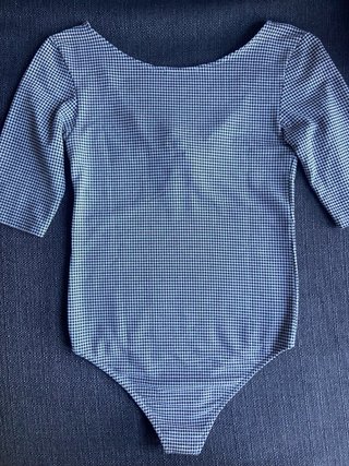 Blusa cuadros vichy manga francesa