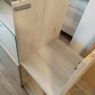 Aparador moderno madera ( melamina)y cristal