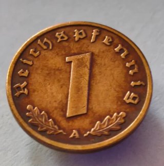 Moneda III reich 1939,  auténtica