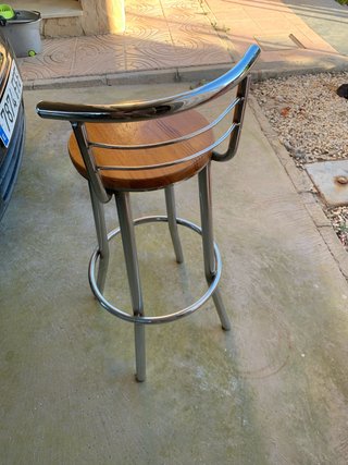 Taburete alto madera y metal