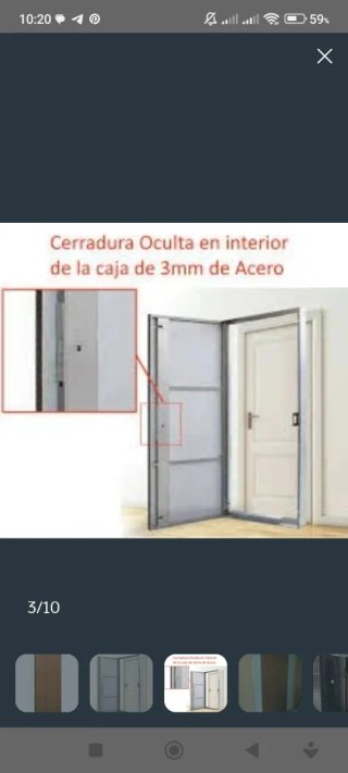 Puerta de seguridad hierro 0.81x210
