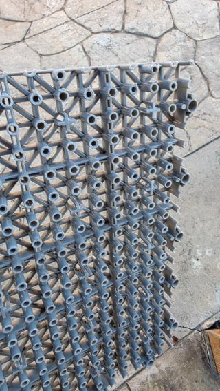Suelo de plástico modular gris