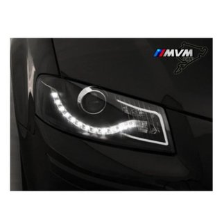 Pareja de Faros Audi A3 8P tipo Xénon con Luz Diur