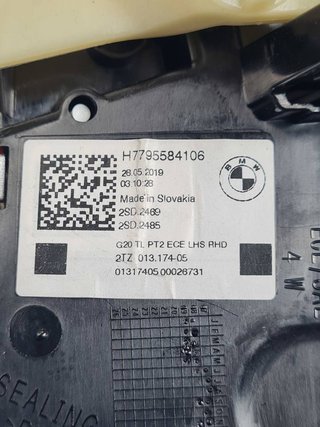 PILOTO TRASERO IZQUIERDO INTERIOR BMW BMW SERIE 3 BERLINA (G20) 2018-0