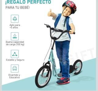 Patinete infantil con ruedas grandes