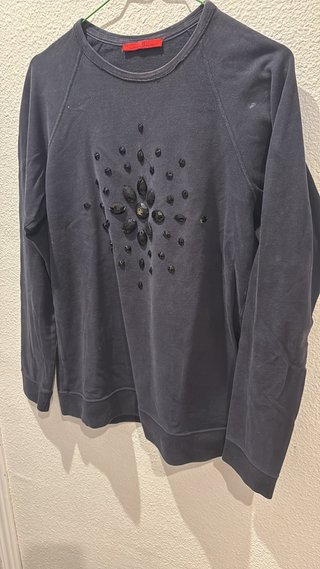 Sudadera Carolina Herrera Negra con Pedrería