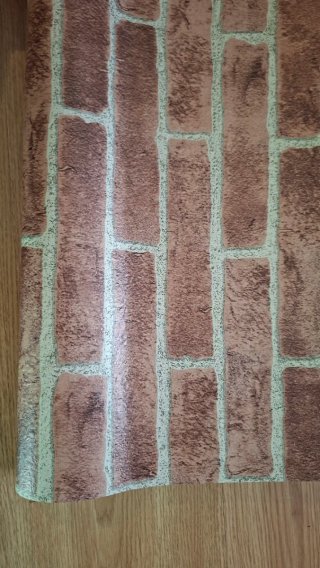 Papel pintado texturizado mosaico ladrillo