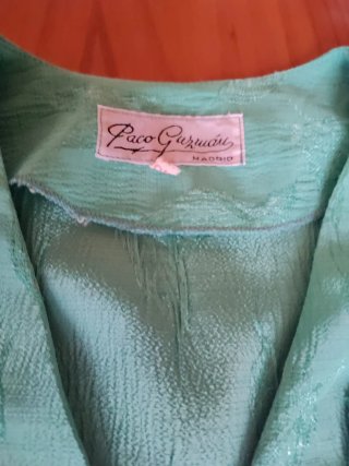 Chaqueta Traje Mujer Verde Azulado