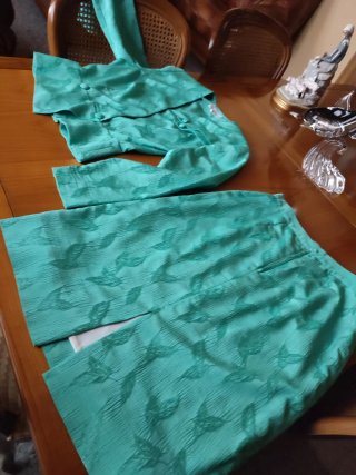 Chaqueta Traje Mujer Verde Azulado