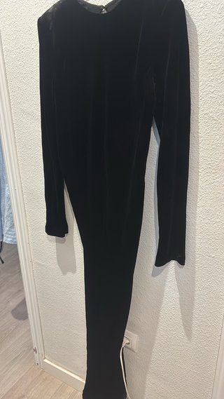 Vestido Terciopelo Negro Massimo Dutti