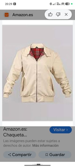 Chaqueta Blouson Harrington Blancabeig