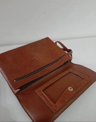 Bolso sobre piel vintage marrón