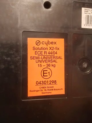 Silla Cybex Isofix Negra