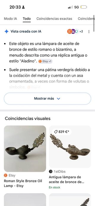 Lámpara de aceite Selúcida de bronce